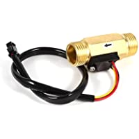Los mejores  - Interruptor de flujo de agua - 1Pc Nuevo G1-2&quot-Cobre Efecto Hall Sensor de flujo de agua líquida Interruptor Medidor de…